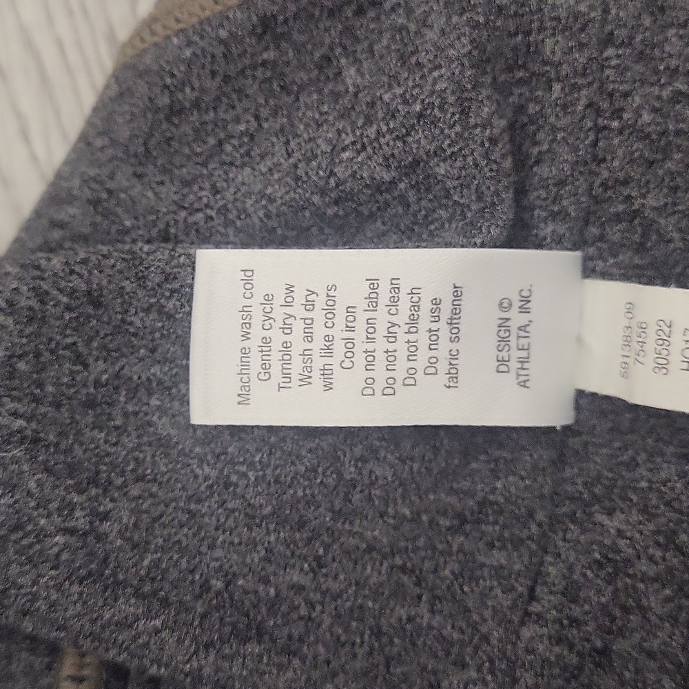 Athleta Womens S Grey Contrast Stitch Capri Leggins Active Stretch Workout - Picture 6 of 8